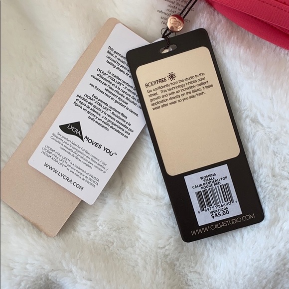 Calia Carrie Underwood Bandeau Swim top rouge red - Picture 9 of 11